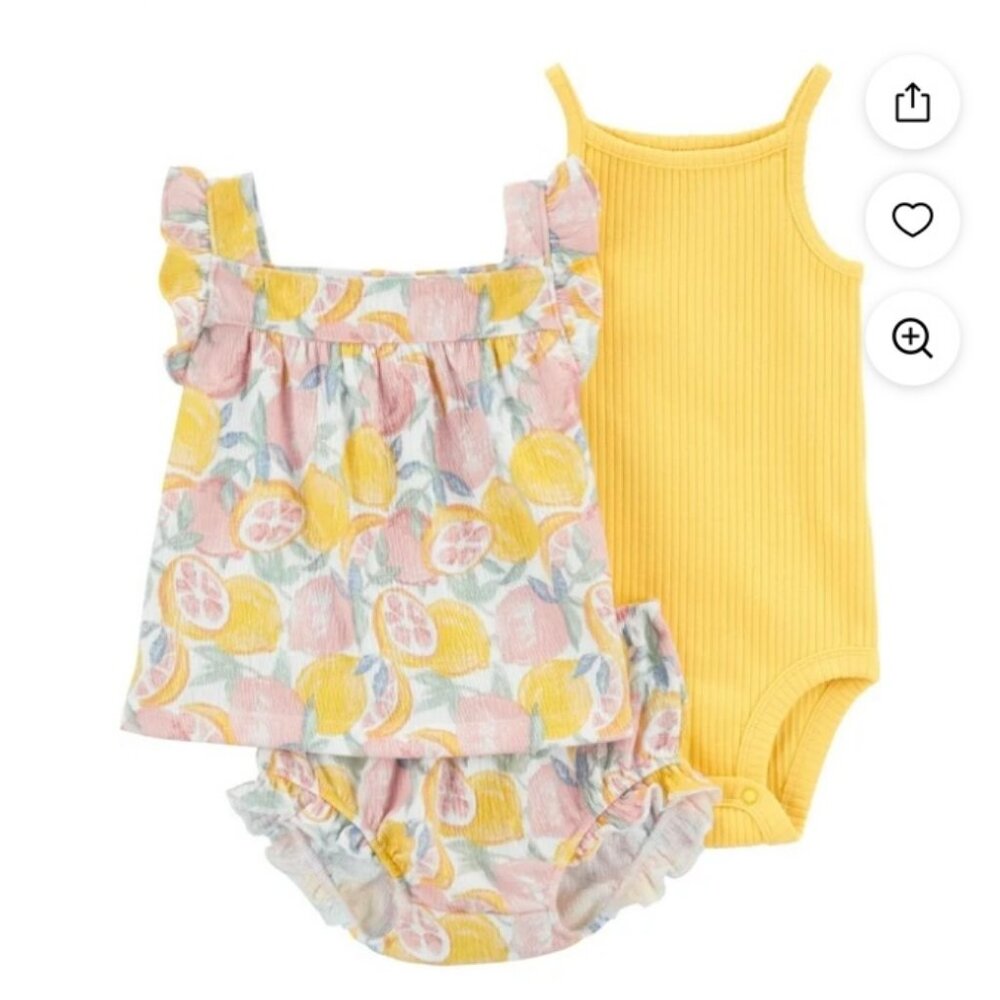 Carter's Child of Mine Baby Girl Shorts Outfit